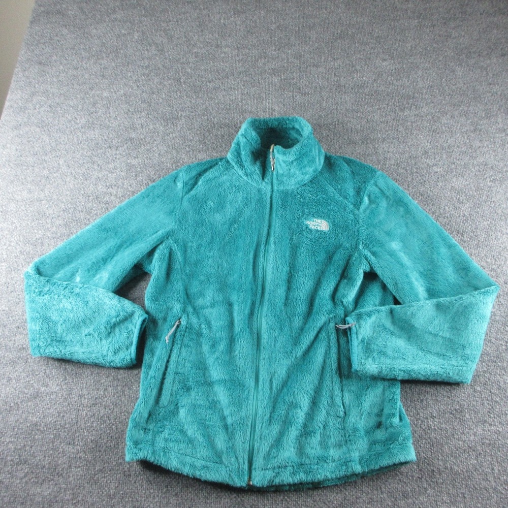 The North Face Jacket Womens M Green Fleece Full Zip Outdoor Hiking Osito